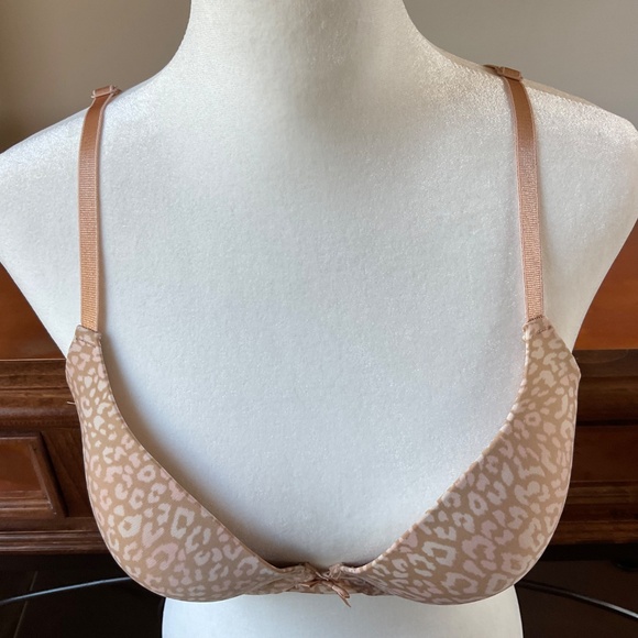 Animal Print Padded Bra. Size 34C. Tan/Cream - Picture 2 of 7